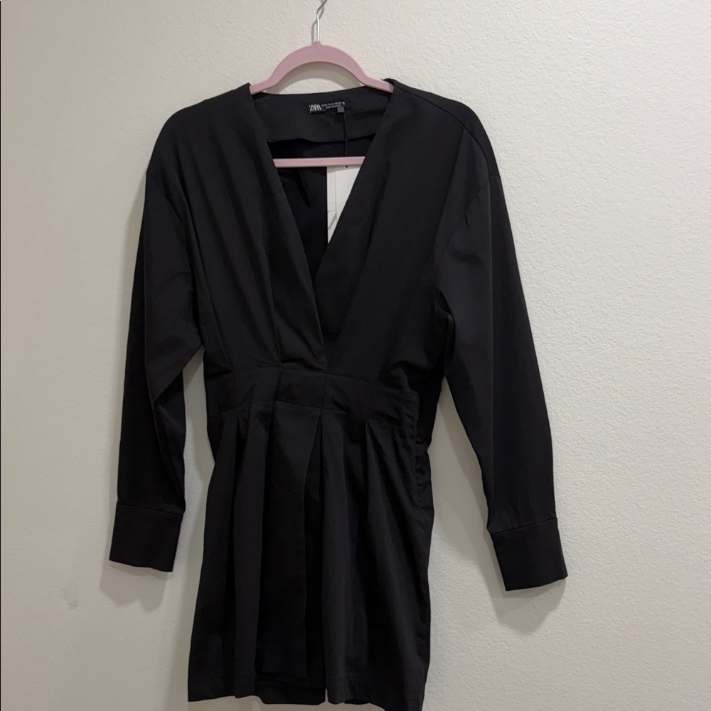 NWT Zara Black Long Sleeve Dress
